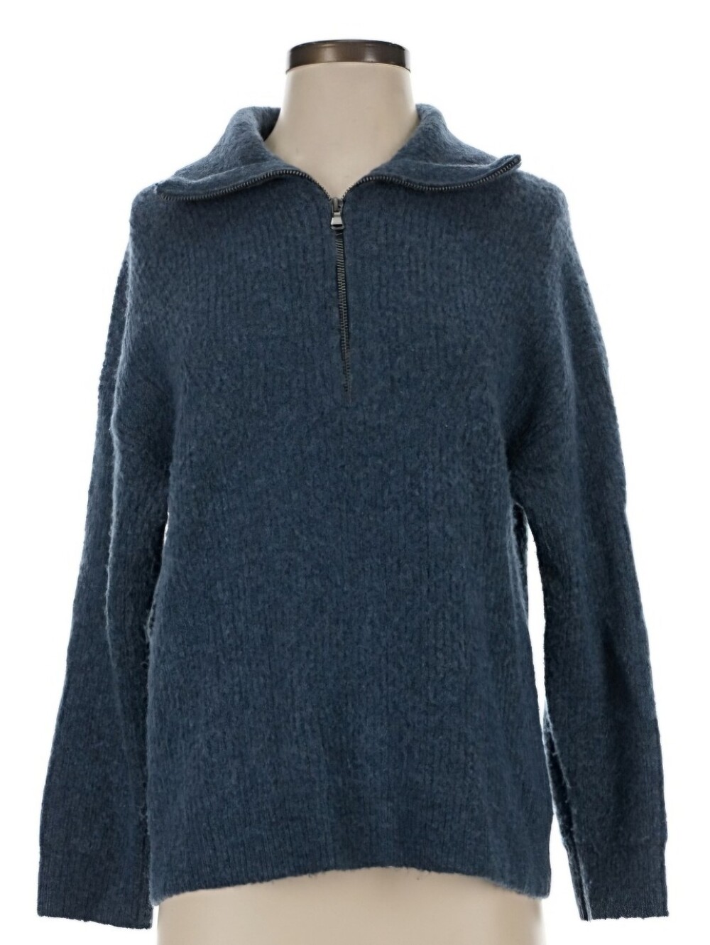 J.Crew Wool Pullover Sweater, Small, Blue